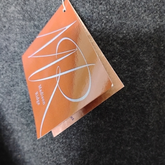 NWT Vintage Madison Ridge Wool Blend Cape | Gray Black Velvet Floral Evening - Picture 7 of 9